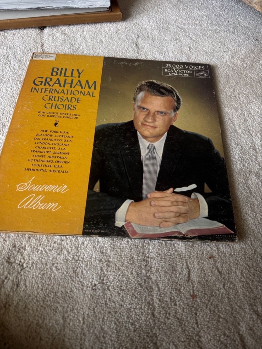 Billy Graham Souvenir Album – Yellow & Black Cover